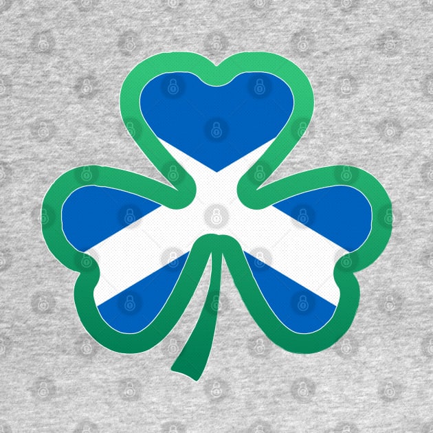 Scottish Flag for st patricks day, Irish Shamrock by Myteeshirts